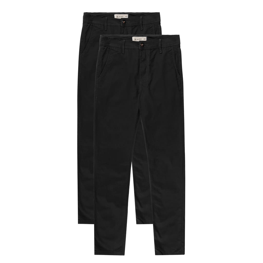 Kit 2 Calças de Sarja com Corte Chino - Santorini